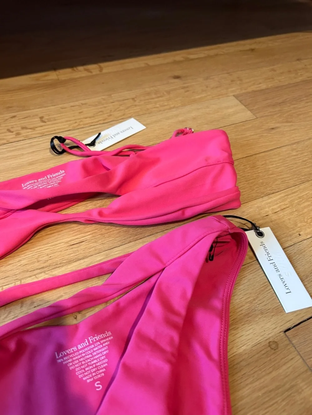 Lovers + Friends Vibrant Pink Twist Bikini Set - Picture 4 of 5